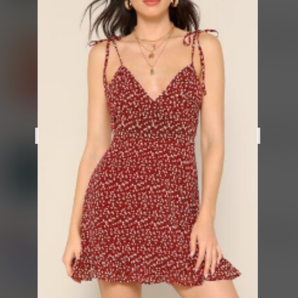 Sun dress with multi-way ties and open back